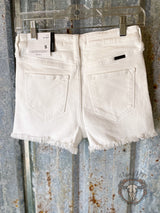 White High Rise Shorts