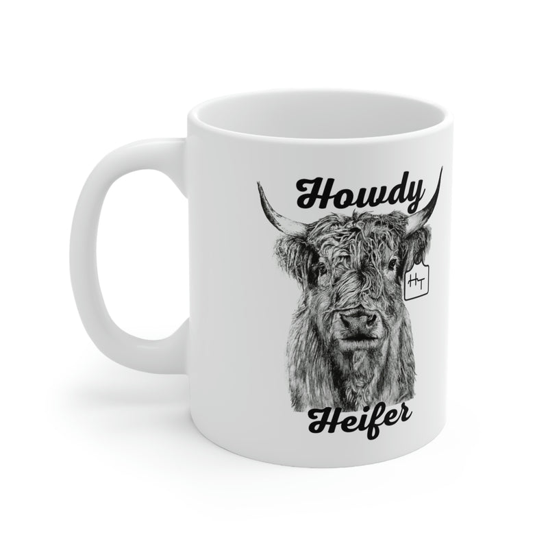 Ceramic Howdy Heifer Mug 11oz