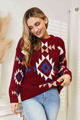 Aztec Soft Fuzzy Sweater