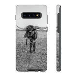 B&W Longhorn Bull Samsung Tough Cellphone Case