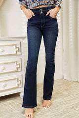 Kancan Wide Waistband Bootcut Jeans