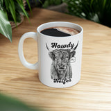 Ceramic Howdy Heifer Mug 11oz