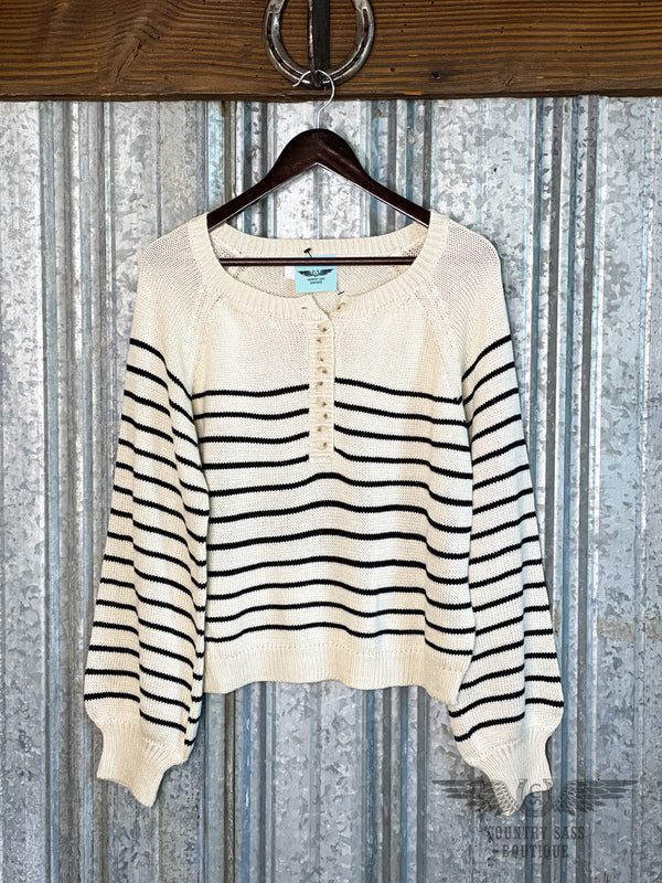 Black & White Stripe Sweater