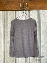 Charcoal Tri-Blend Long Sleeve Top