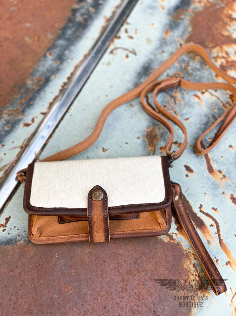 Cowhide Crossbody Wallet