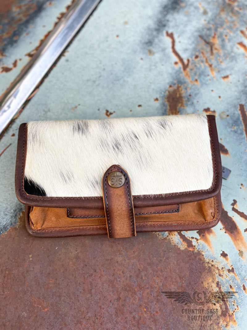 Cowhide Crossbody Wallet