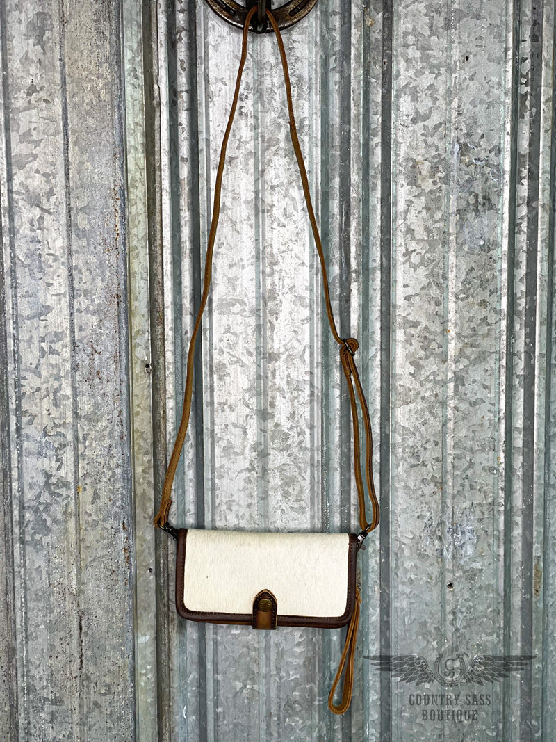 Cowhide Crossbody Wallet