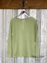 Dusty Sage Waffle Knit Top