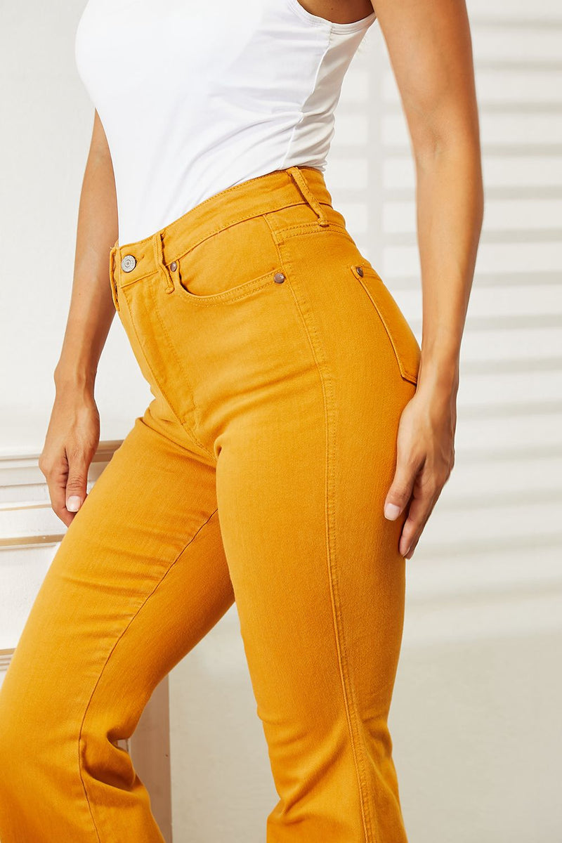 Stay Golden High Waist Tummy Control Flare Jeans
