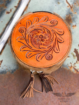 Tooled Leather & Cowhide Jewelry Case
